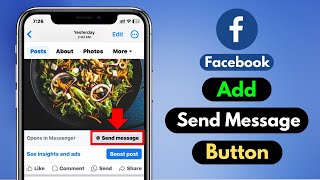 How To Add Send Message Button To Facebook Posts  Facebook Page Message Option On [upl. by Tertia]