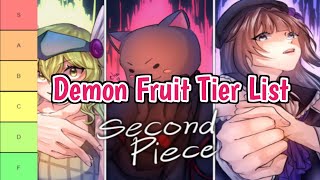 New Second Piece Tier List 2024  All Demon Fruits Ranked From Best To Worse [upl. by Ymarej]