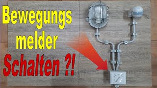 Bewegungsmelder mit Schalter für Dauerlicht  Dauer Ein  Aus  Automatik [upl. by Ynahteb]