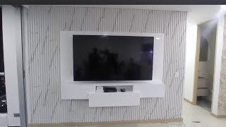 instalación de panel alistonado PVC 3D en centro de TV [upl. by Judson]