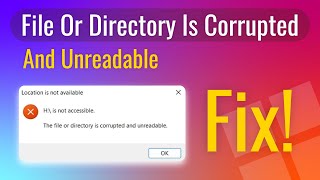 fix the file directory is corrupted and unreadable [upl. by Mosera]