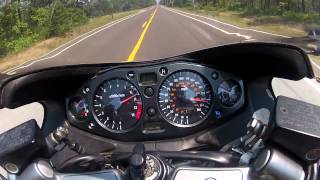 2005 hayabusa top speed run Go pro hero 2 [upl. by Yetty]