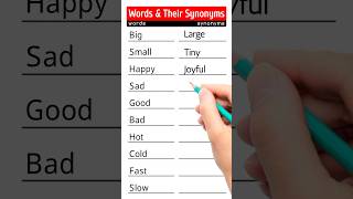 10 common synonyms class  03 [upl. by Brigham]