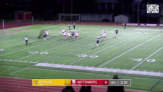 Mens Lacrosse  Wittenberg vs DePauw [upl. by Jarnagin243]