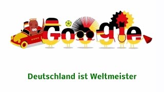 Deutschland Argentinien 2014 Fußball WM 2014 Weltmeister Doodle 63 [upl. by Creath449]