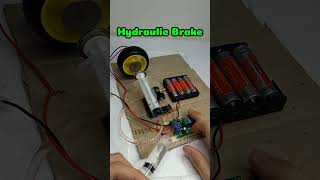 Hydraulic Braking • Dc Motor  dcmotor tech youtubeshorts motor cartoon wheel experiment [upl. by Dempstor]