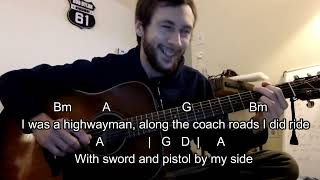 Highwayman  The Highwaymen  Guitar Lesson Great B Minor Learning [upl. by Orferd265]