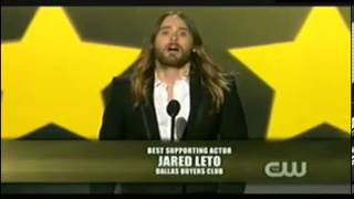 Jared Leto wins Best Supporting Actor Award  Critics Choice [upl. by Atokad]