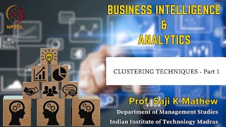 CLUSTERING TECHNIQUES Part 1  BIampA  Prof Saji K Mathew [upl. by Moya]