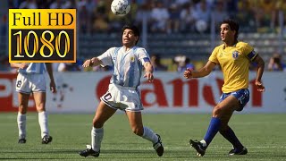 Brazil  Argentina World Cup 1990  Highlights  FHD 60 fps [upl. by Yzmar]