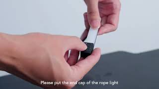 How to install Govee RGBIC LED Neon Rope Lights for Desks H61C3 [upl. by Dutchman]