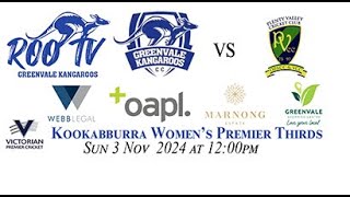 Kookabburra Women’s Premier Thirds One Day Rd 7 [upl. by Oner]