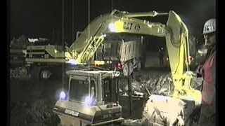 MOVING 4000t Concrete  Segmentverschiebung A81 Engelbergtunnel Leonberg Germany 20011996 [upl. by Sibley]