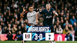 FULHAM 30 TOTTENHAM HOTSPUR  PREMIER LEAGUE HIGHLIGHTS [upl. by Adiehsar]