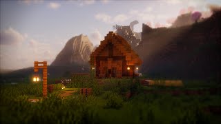 Easy Medieval Barn Tutorial Minecraft  How to build [upl. by Oriaj]