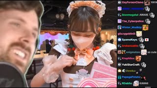 Forsen Reacts  Visiting Japanese Maid Cafe🎀☕️  Home Cafe AKIHABARA  Mizukin Premium Maid  ASMR [upl. by Mussman]