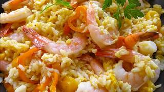 Recette  Salade de riz et crevettes [upl. by Congdon334]