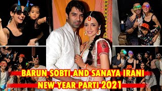 Barun Sobti and Sanaya Irani celebrate New year 2021 Sanaya Barun full enjoy 🎉🎉🧧🎁💐 [upl. by Etterrag]