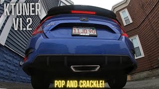 How to POP and BURBLE Tune your 10th Gen Civic using Ktuner  2019 Civic Sport K20C2 [upl. by Nims]