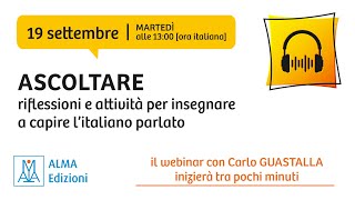 ASCOLTARE  Riflessioni e attività per insegnare e capire litaliano parlato Carlo Guastalla [upl. by Lathrope171]