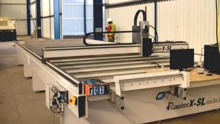 Gantry CNC Router RaptorXSL 8500S25 installation in Capetown  Kapstadt May 2012  CNC Fräse [upl. by Lynsey280]