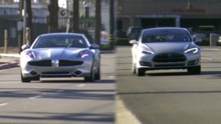 Fisker Karma vs Tesla Model S [upl. by Retnyw]