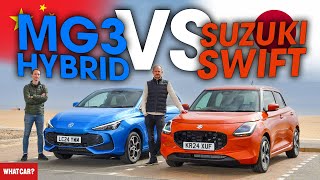 NEW Suzuki Swift vs MG3 Hybrid review – which is REALLY cheaper to run  What Car [upl. by Ahsinnor]