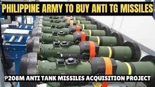 PHILIPPINE ARMY 🇵🇭 TO BUY HIGH CALIBER ₱208 MILLION ANTI TANK GUIDED MISSILES JAVELIN RAYBOLT SPIKE [upl. by Ahseret]