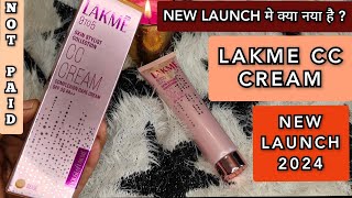 Lakme 9TO5 CC Cream Review  2024  how to use lakme 9 to 5 cc cream  New Launch 2024 [upl. by Nedia355]