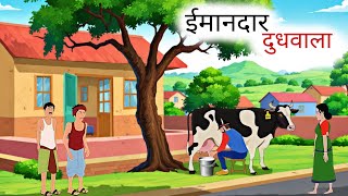 ईमानदार दुधवाला  IMAANDAAR DOODHWALA  HINDI KAHANI  HINDI STORIES Cartoonstoryboook [upl. by Debo657]