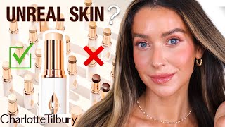 NEW CHARLOTTE TILBURY UNREAL SKIN SHEER GLOW FOUNDATION STICK REVIEW [upl. by Fidelity]