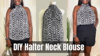 DIY Halter Neck Blouse [upl. by Fritts]