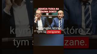 Ziobro Polityka Reakcja Tuska na słowa Ziobry [upl. by Eilarol]