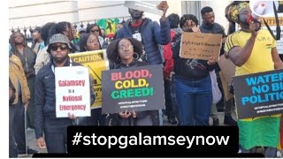 Ghanaians in UK Demonstrate Against Illegal Gold Mining Poisoning Ghana Waters stopgalamseynow [upl. by Kirch]