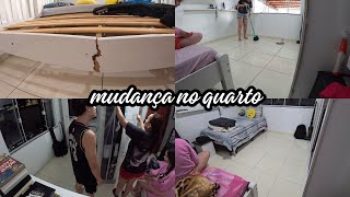 MUDAMOS O QUARTO A CAMA QUEBROU VAMOS FAZER UM QUARTO PRA JENNIFER E LIMPEI TODO REJUNTE [upl. by Ynnatirb38]