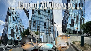 BRAND NEW LUXURY Atlanta apartment tour  Emmi Midtown [upl. by Ellenohs260]