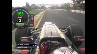 Kimi Raikkonen onboard last Lap  Australia 2013 [upl. by Eittak]