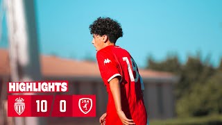 AS Monaco 100 JS Ajaccio  U17 Nationaux  10e journée [upl. by Idnam]