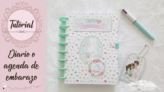 ¡IMPRIMIBLES GRATIS Agenda o diario de embarazo tipo Happy planner [upl. by Annairb376]