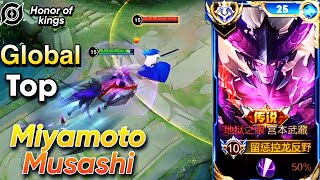 Honor of kings  Top Global Musashi Gameplay [upl. by Jana580]