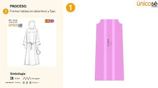 Proceso de costura Moldes  Patrón TUNICA PRIMERA COMUNION RT 1215AD [upl. by Raf8]