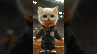 Cute baby cat kawaii dancing 🥰 cat funny midjourney baby cuteanimals kawaii [upl. by Claribel]