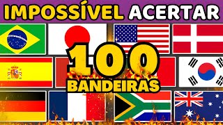 🎌🔥 DE QUE PAÍS É A BANDEIRA  🔥💀🔥 IMPOSSÍVEL ACERTAR 100 BANDEIRAS  NÍVEL DIFÍCIL  QUIZ [upl. by Adnohsed]