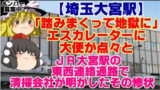 【ゆっくりニュース】埼玉大宮駅「踏みまくって地獄に」エスカレーターに大便が点々と JR大宮駅の東西連絡通路で 清掃会社が明かしたその惨状 [upl. by Chemarin76]