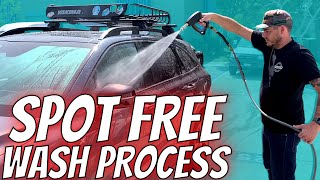 How to WASH YOUR CAR WITHOUT WATER SPOTS  Spot Free Car Wash Process [upl. by Alleinnad171]