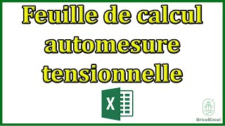 Carnet relevé de suivi tension artérielle Excel  feuille de calcul automesure tensionnelle [upl. by Ahsilrac]