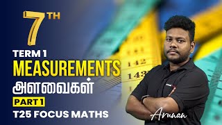 Measurements  7th 1st Term  TNPSC Group 4 Maths by Arunan  T25 Focus Maths  Veranda Race [upl. by Rogozen]