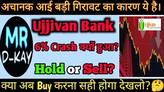 ujjivan small finance bank share latest news🔥Why Ujjivan Bank crash today  Ujjivan Bank share [upl. by Hokanson]