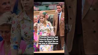 Princess Beatrice of York and Edoardo Mapelli Mozzi in the Royal Box Wimbledon royalfamily royal [upl. by Ythomit251]