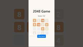 2048 game using html css bootstrap and javascript viralnow shortvideo freesourcecode popular [upl. by Rabin]